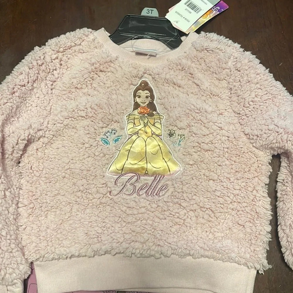 #7 Disney’s Beauty & the Beast Belle 2 piece Long sleeve Top & Leggings Size 6 - Picture 2 of 8
